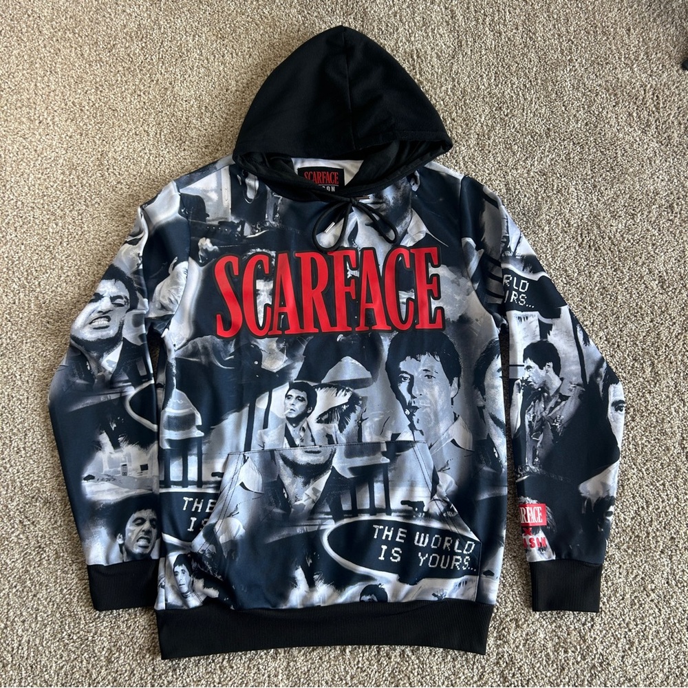 Scarface x Reason Hoodie Men’s Size Small Graphic Pullover Sweatshirt